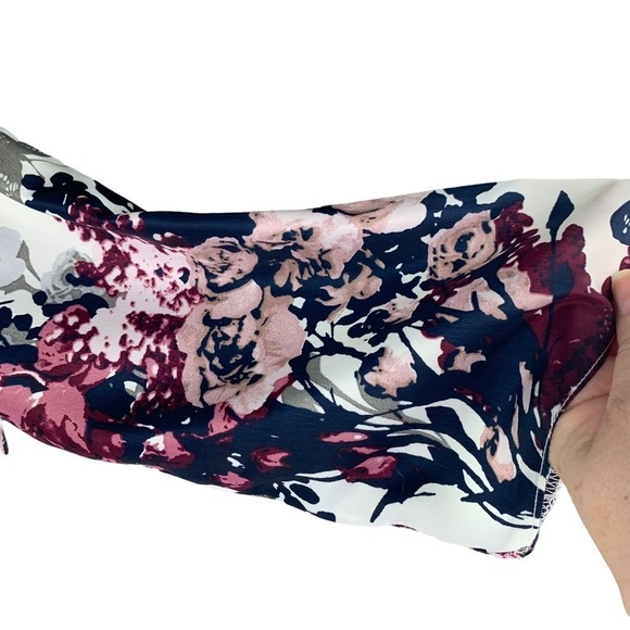 Purple Butterfly & Flower Open Cascading Front Kimono One Size Fits Most - Picture 6 of 6